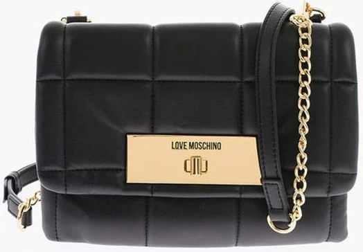 Сумка Moschino LOVE Стеганая из искусственной кожи со съемным плечевым ремнем