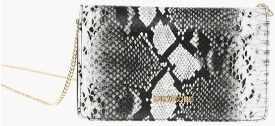 Сумка через плечо Moschino с эффектом змеиной кожи из экокожи