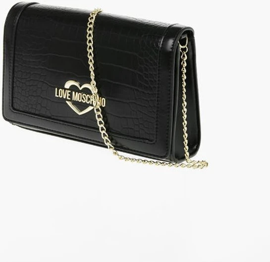 Сумка через плечо Moschino с эффектом крокодила из экокожи