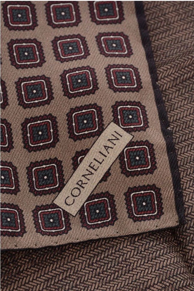 Нагрудный платок Corneliani из шелка с геометрическим узором