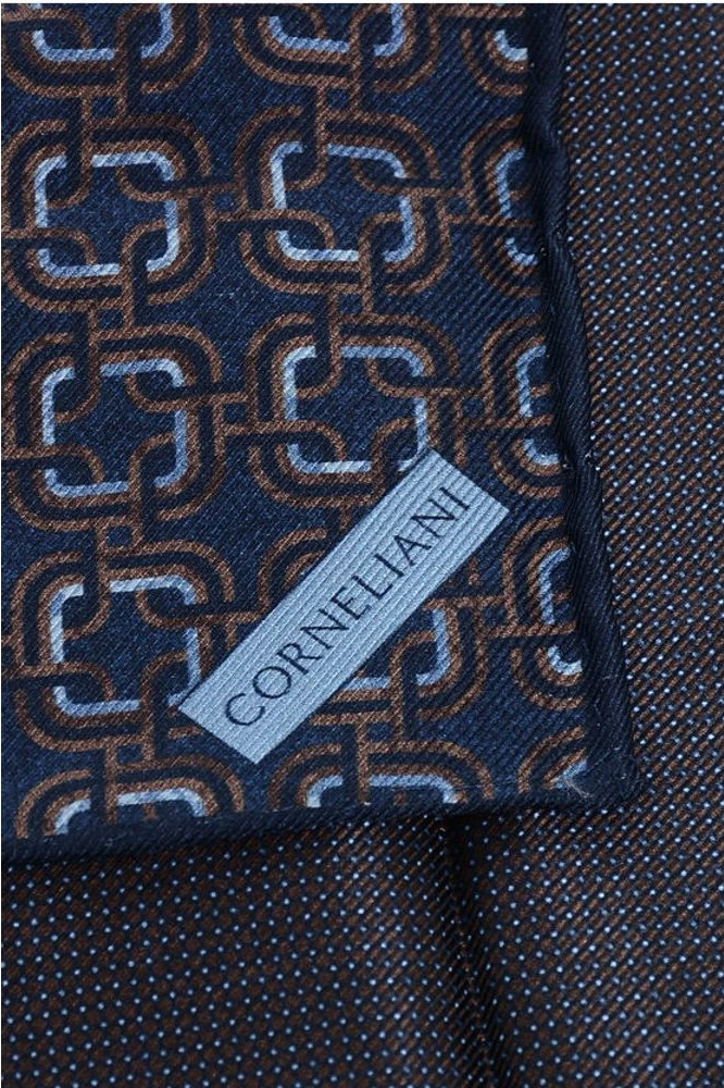 Платок-паше Corneliani с геометрическим узором из шелка