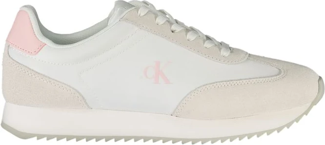 Белые женские кроссовки из кожи Calvin Klein