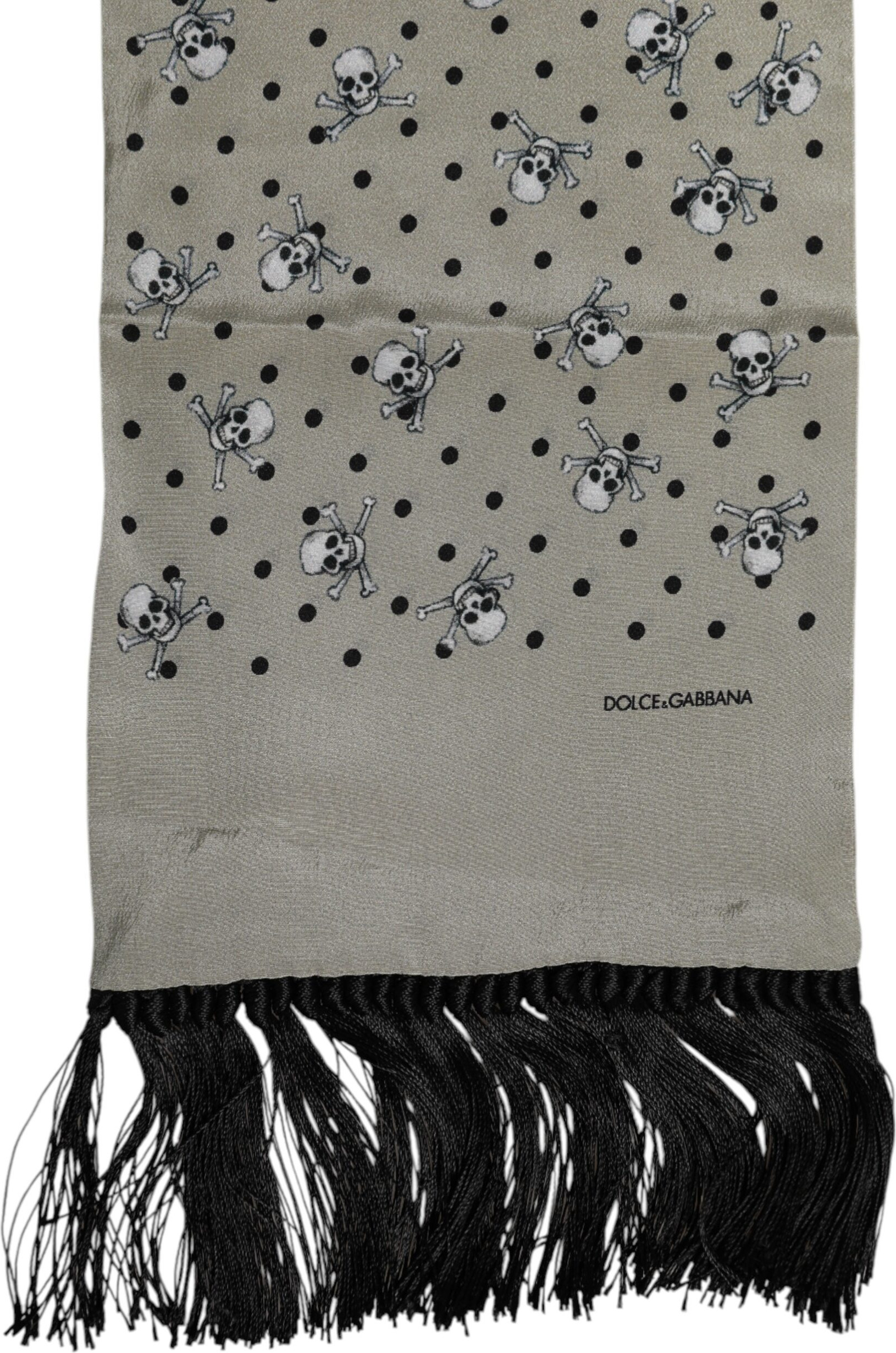Платок-шарф Dolce & Gabbana Gray Skulls
