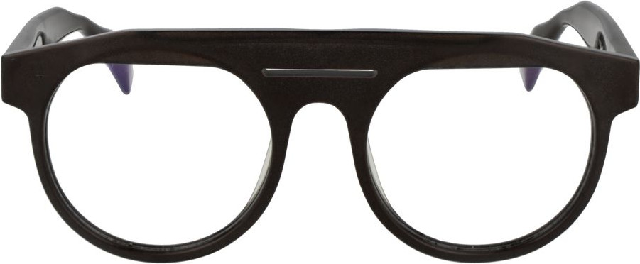 Коричневые пластиковые очки Yohji Yamamoto