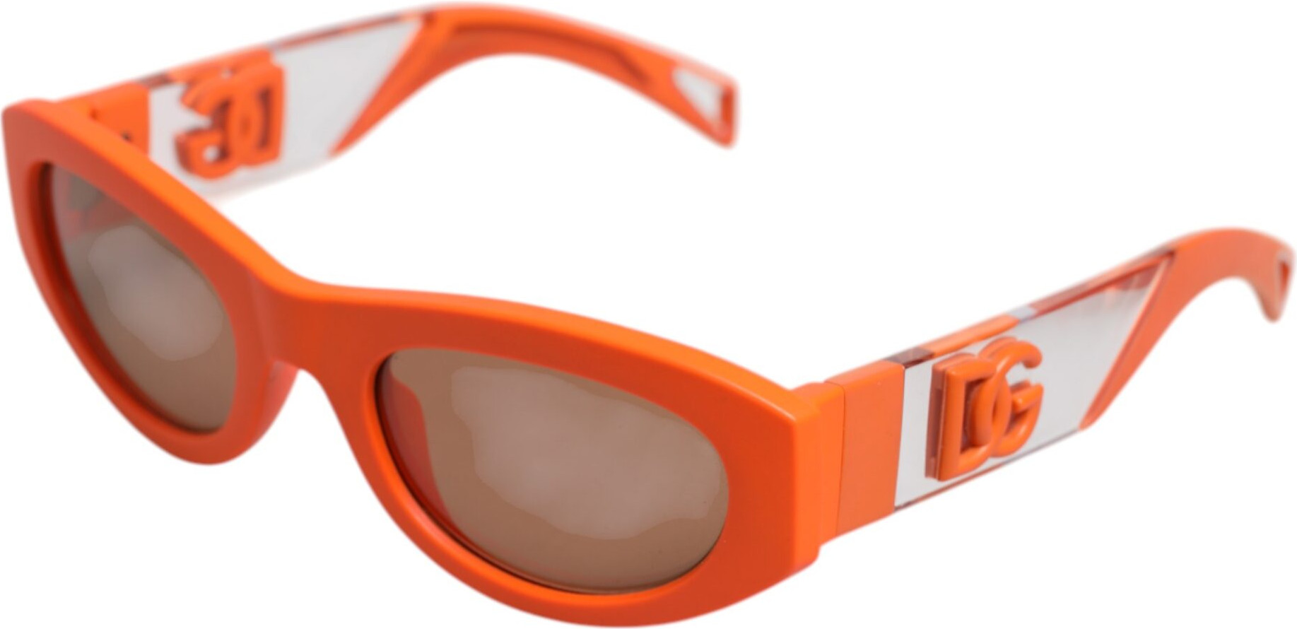 Солнцезащитные очки Dolce & Gabbana Orange Reborn To Live овальной оправы с логотипом