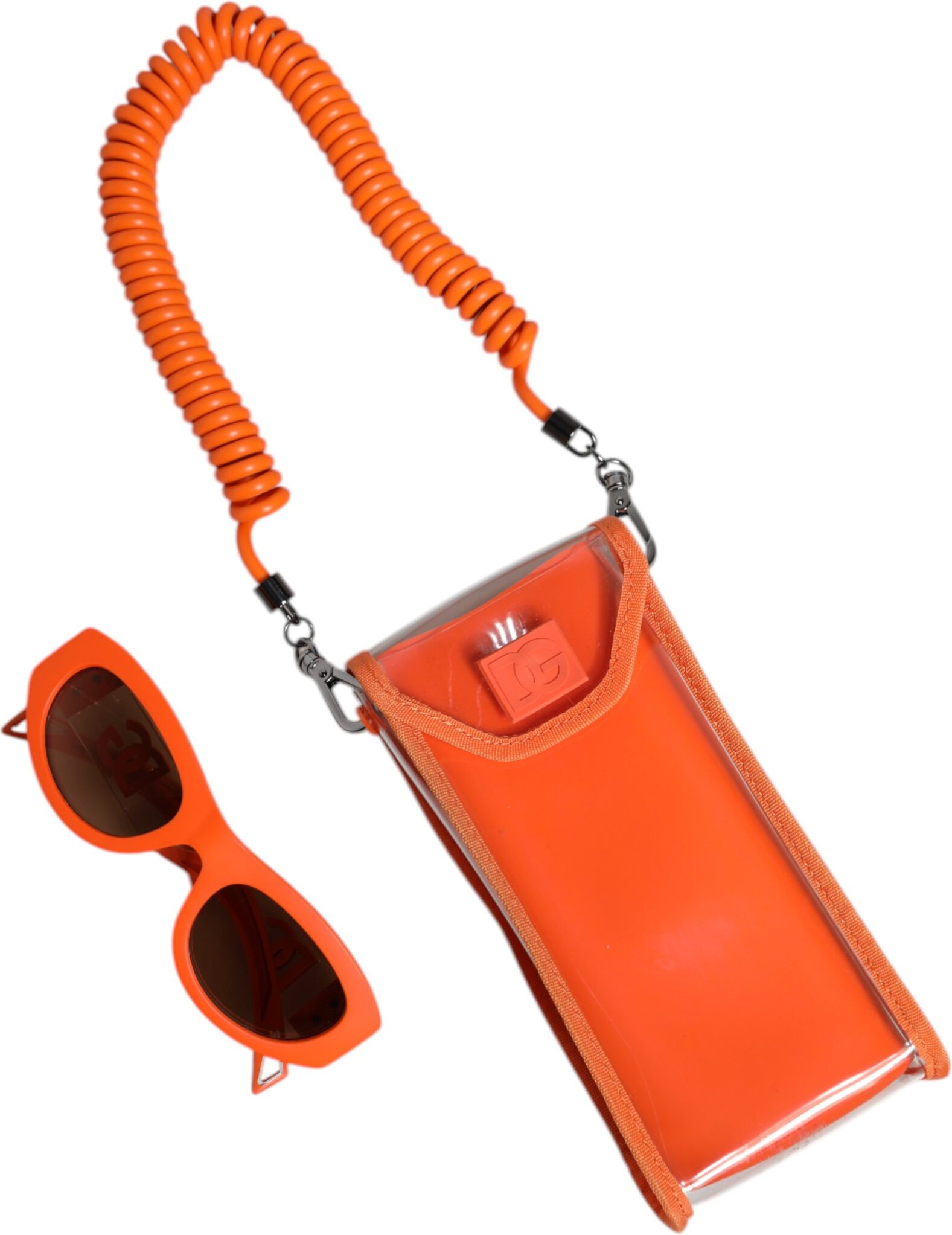 Солнцезащитные очки Dolce & Gabbana Orange Reborn To Live овальной оправы с логотипом