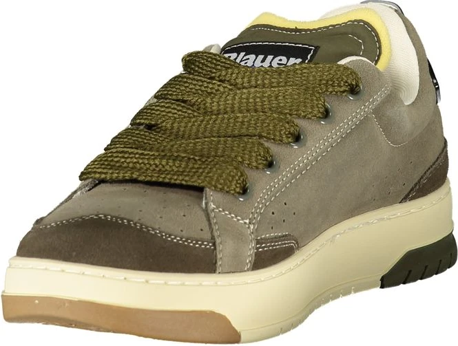 Кроссовки Blauer Зеленые кожаные мужские