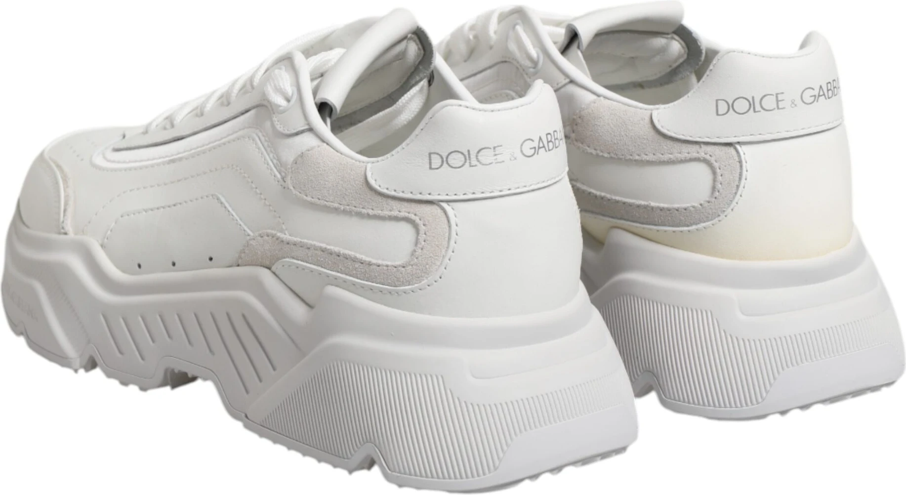 Кроссовки с низкой посадкой белые кожаные DAYMASTER Dolce & Gabbana