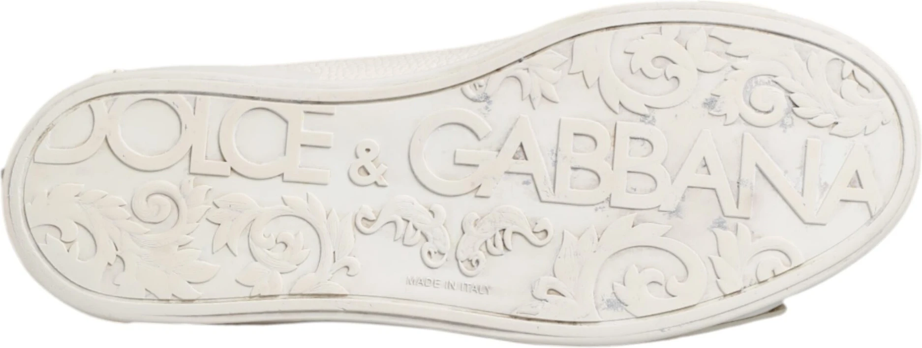 Белые кожаные кроссовки Dolce & Gabbana средней высоты