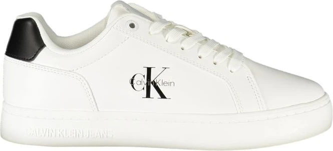 Белые кожаные женские кроссовки Calvin Klein
