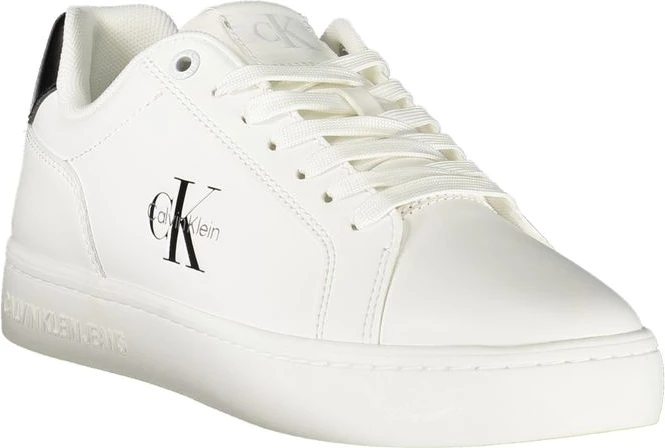 Белые кожаные женские кроссовки Calvin Klein
