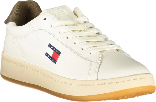 Белые кожаные женские кроссовки Tommy Hilfiger