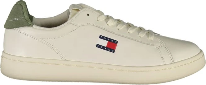Tommy Hilfiger Белые кожаные мужские кроссовки