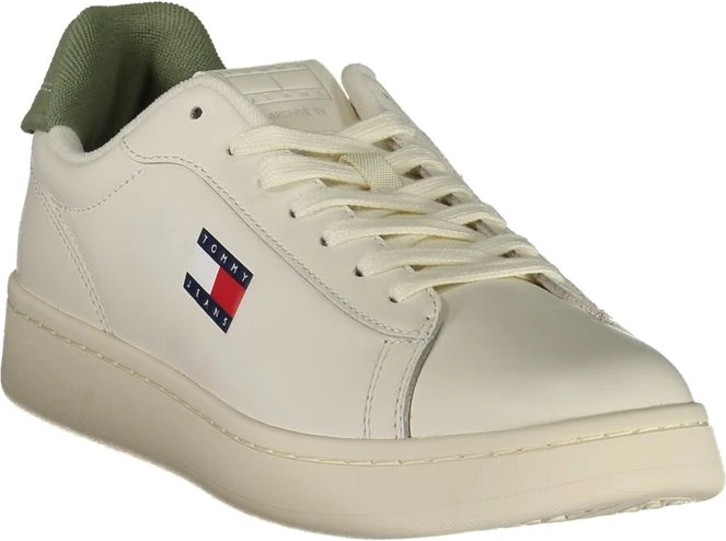 Tommy Hilfiger Белые кожаные мужские кроссовки