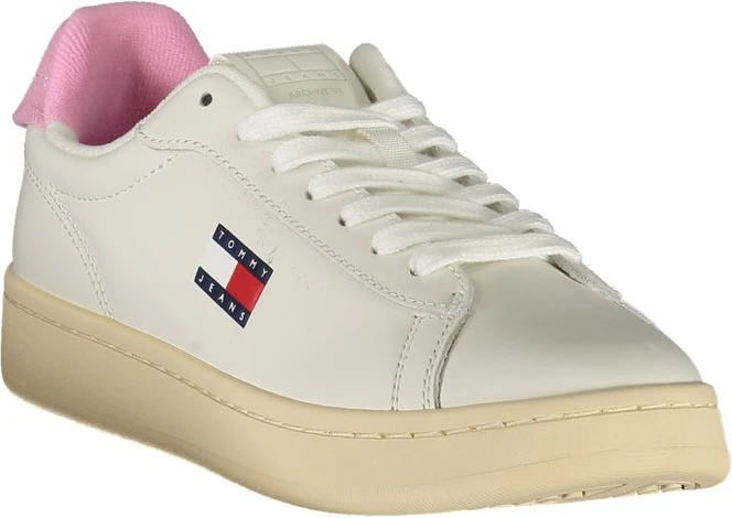 Белые женские кожаные кроссовки от Tommy Hilfiger