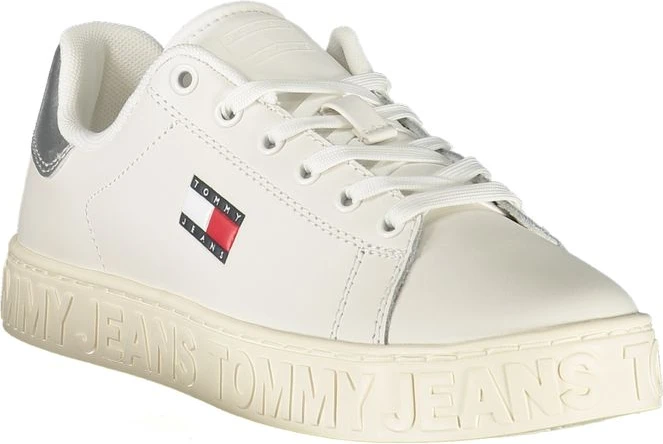 Белые кожаные женские кроссовки Tommy Hilfiger