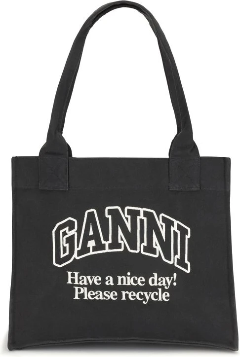 Сумка-шоппер GANNI Logo canvas Tote Bag