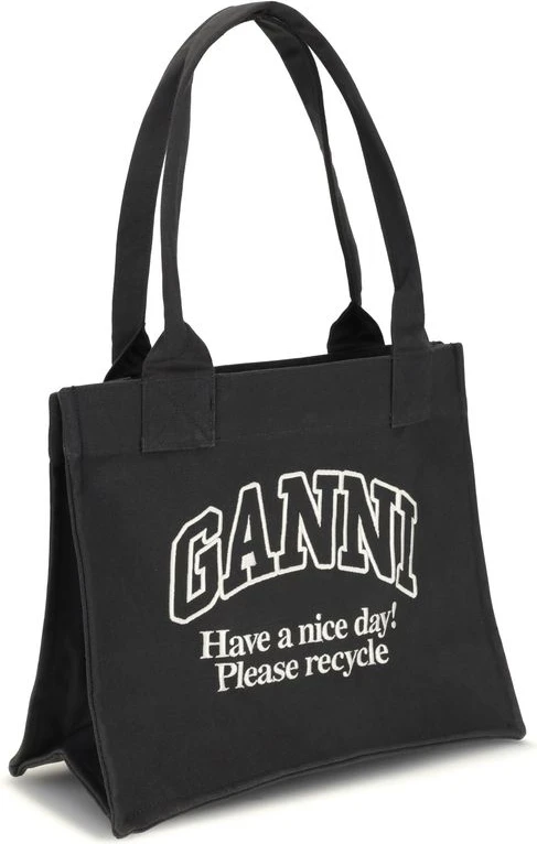 Сумка-шоппер GANNI Logo canvas Tote Bag