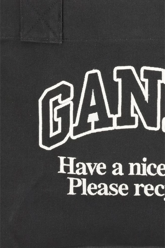 Сумка-шоппер GANNI Logo canvas Tote Bag