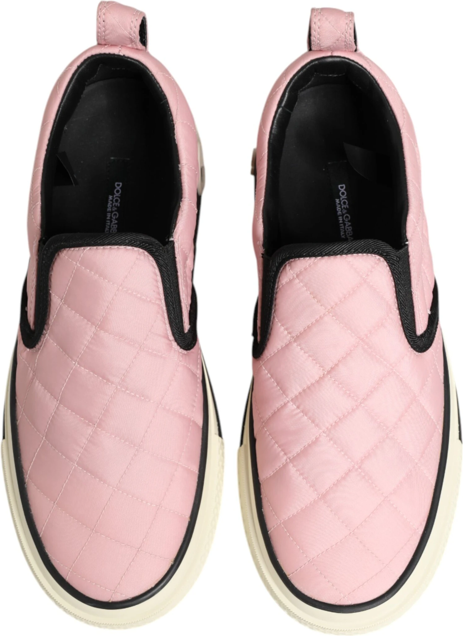 Женские розовые стеганые слипоны Dolce & Gabbana