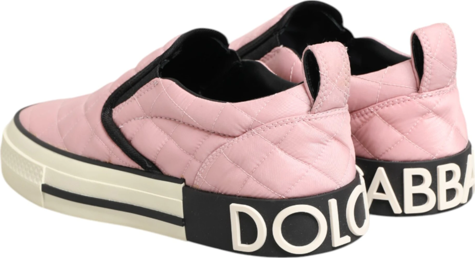 Женские розовые стеганые слипоны Dolce & Gabbana