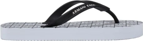 Шлёпанцы Armani Exchange Белые резиновые шлёпанцы-сандалии