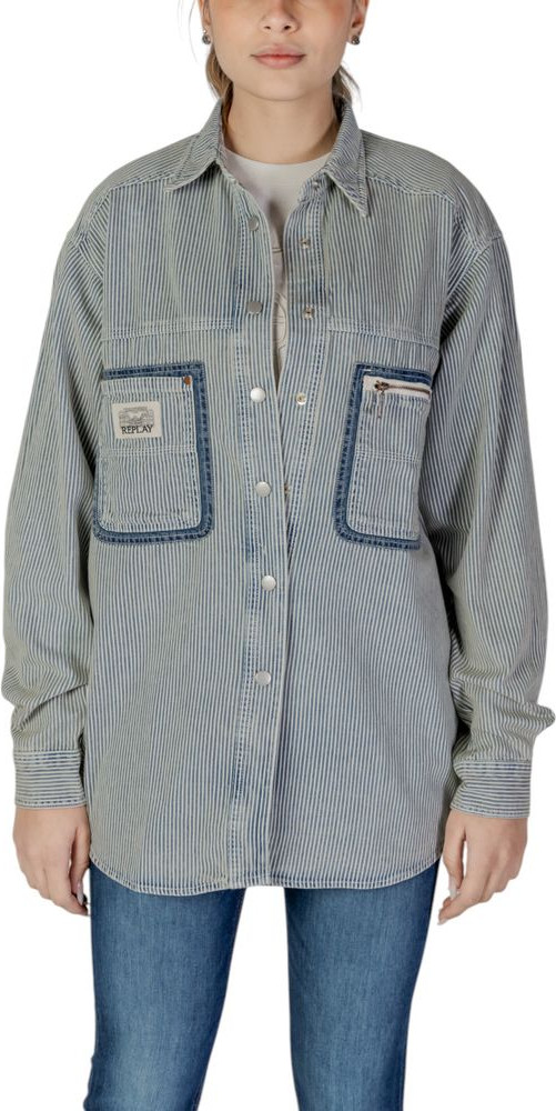 Blue Cotton Blouse Replay