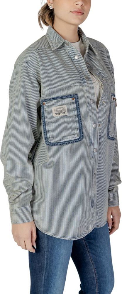 Blue Cotton Blouse Replay