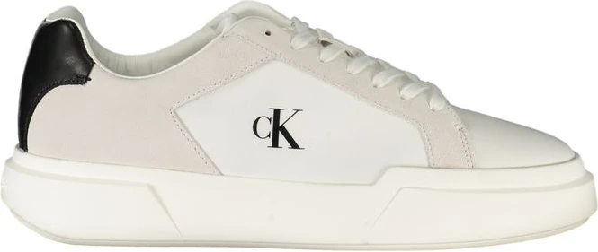 Белые кожаные мужские кроссовки Calvin Klein
