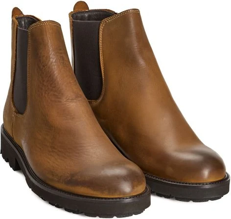Roberto Pepe Luxury Коричневые мужские ботинки из телячьей кожи