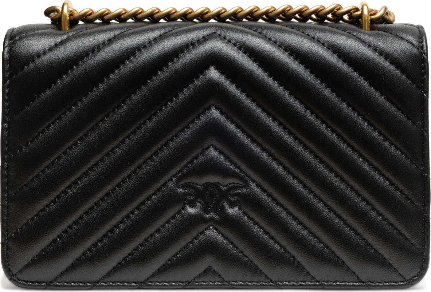 Сумка через плечо Pinko Черная Кожаная Love One Mini