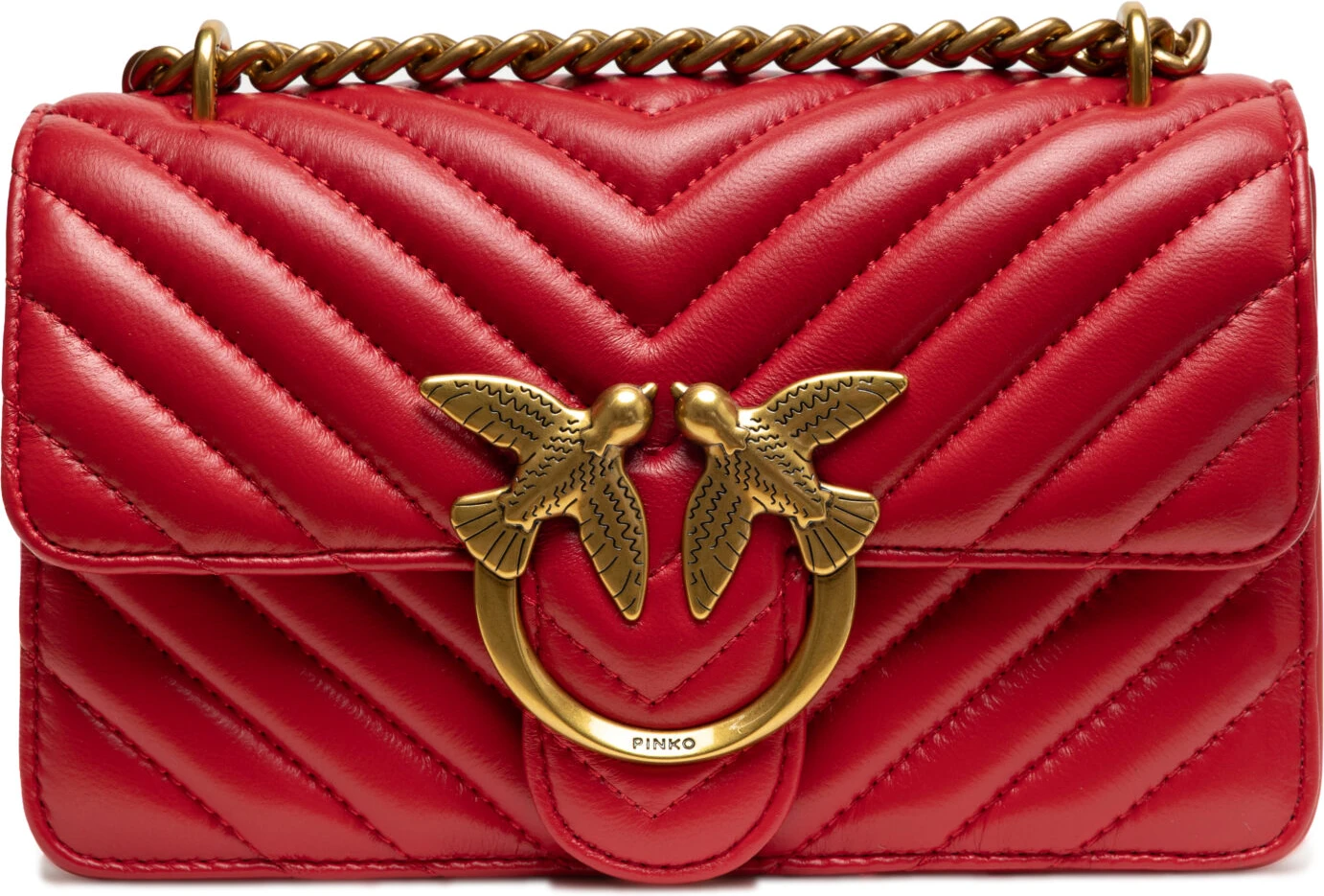 Сумка через плечо Pinko Красная Кожа Love One Mini