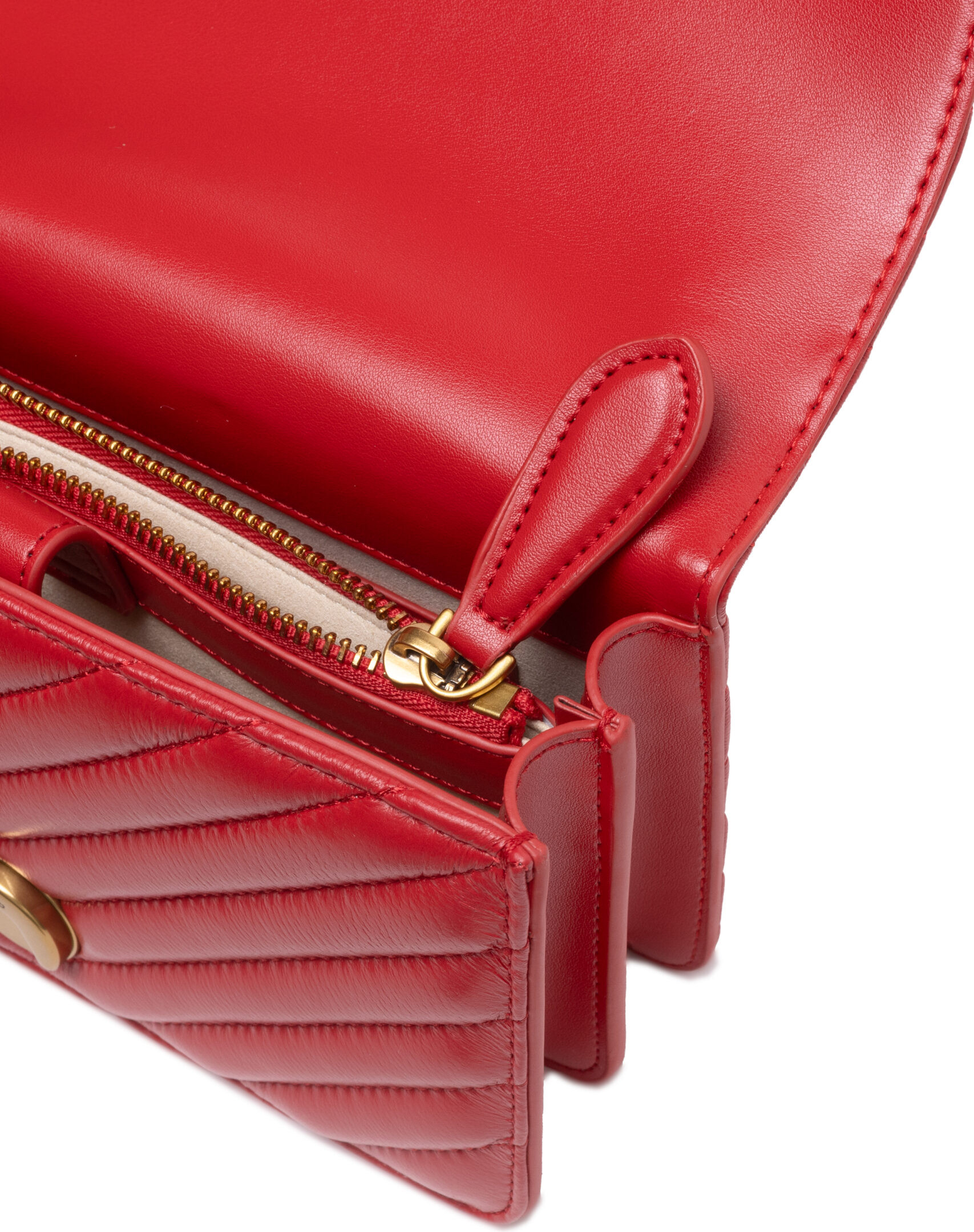 Сумка через плечо Pinko Красная Кожа Love One Mini