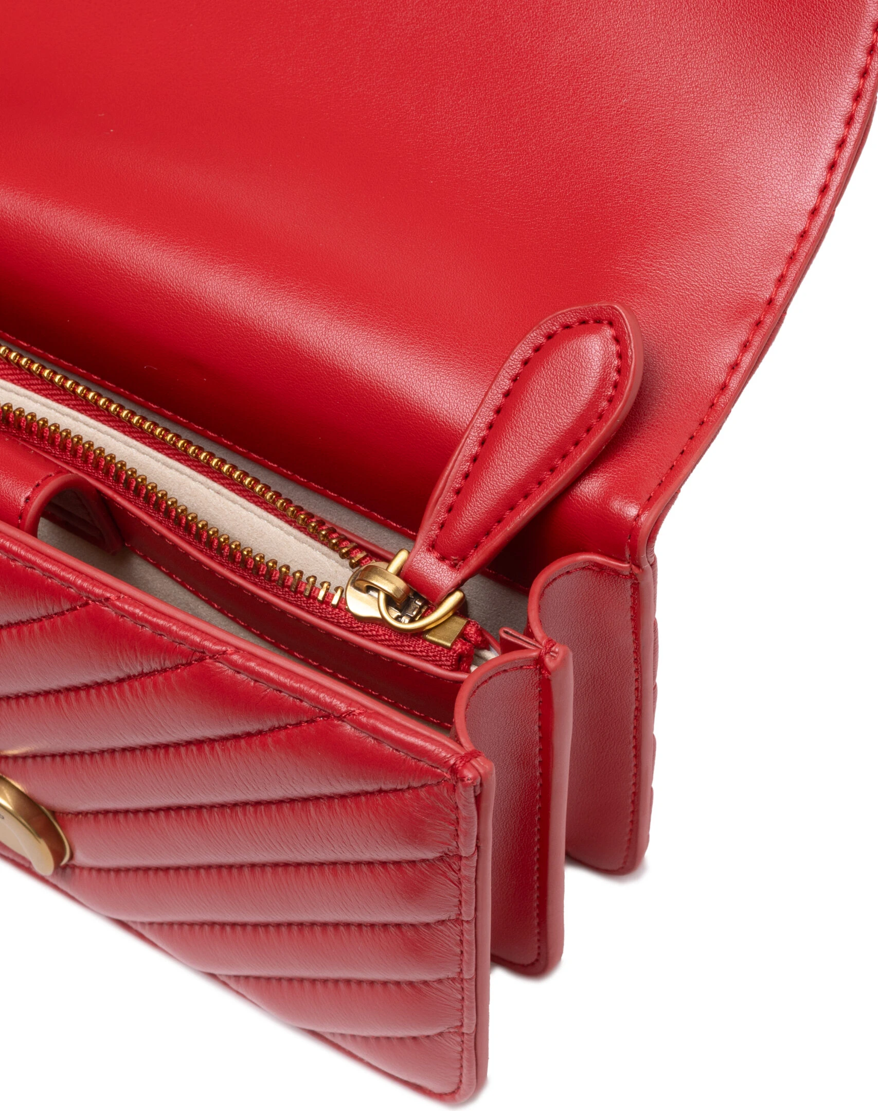 Сумка через плечо Pinko Красная Кожа Love One Mini