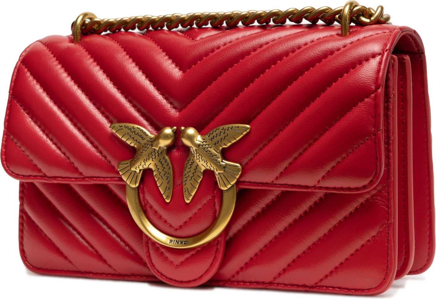 Сумка через плечо Pinko Красная Кожа Love One Mini