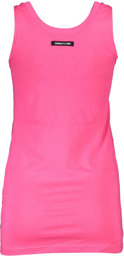 Pink Cotton Tank Top Cavalli CLASS
