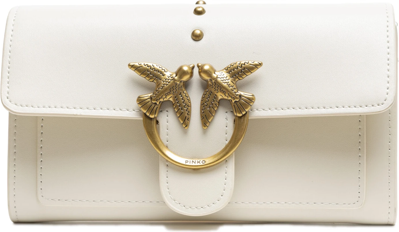 Сумка Pinko Белая Кожаная One Simply Love Mini