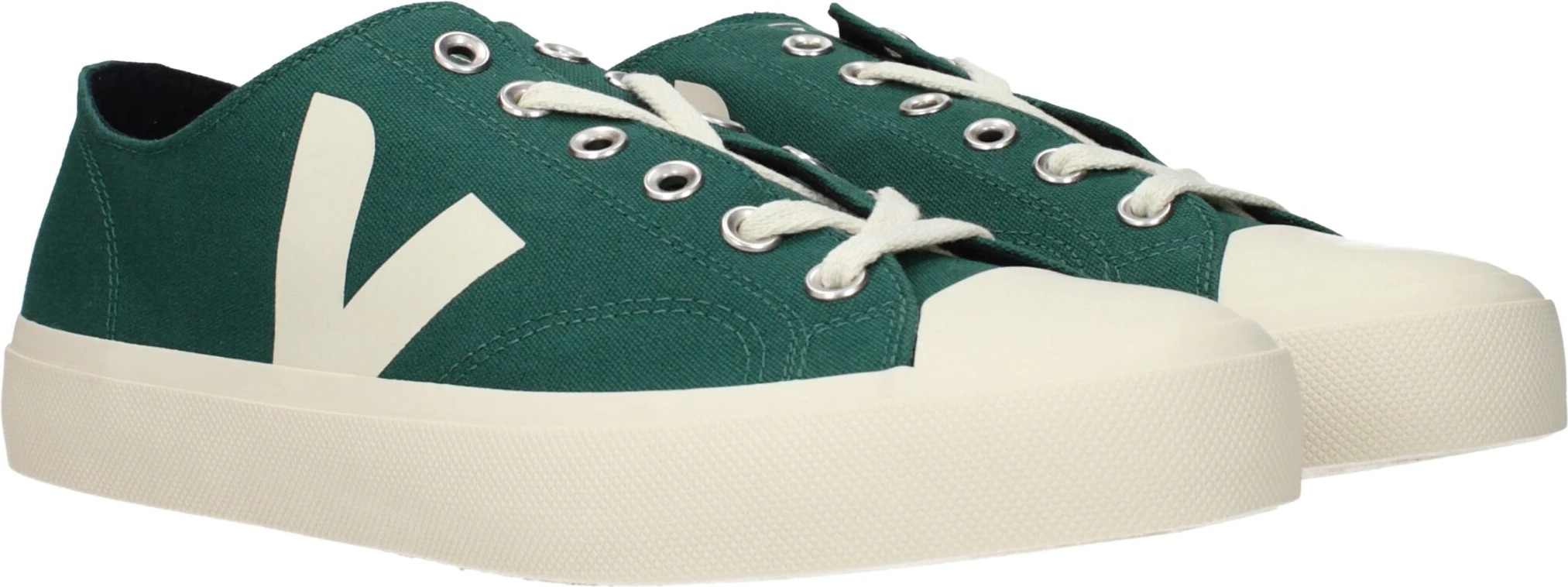 Зелёные низкие кроссовки из ткани Veja