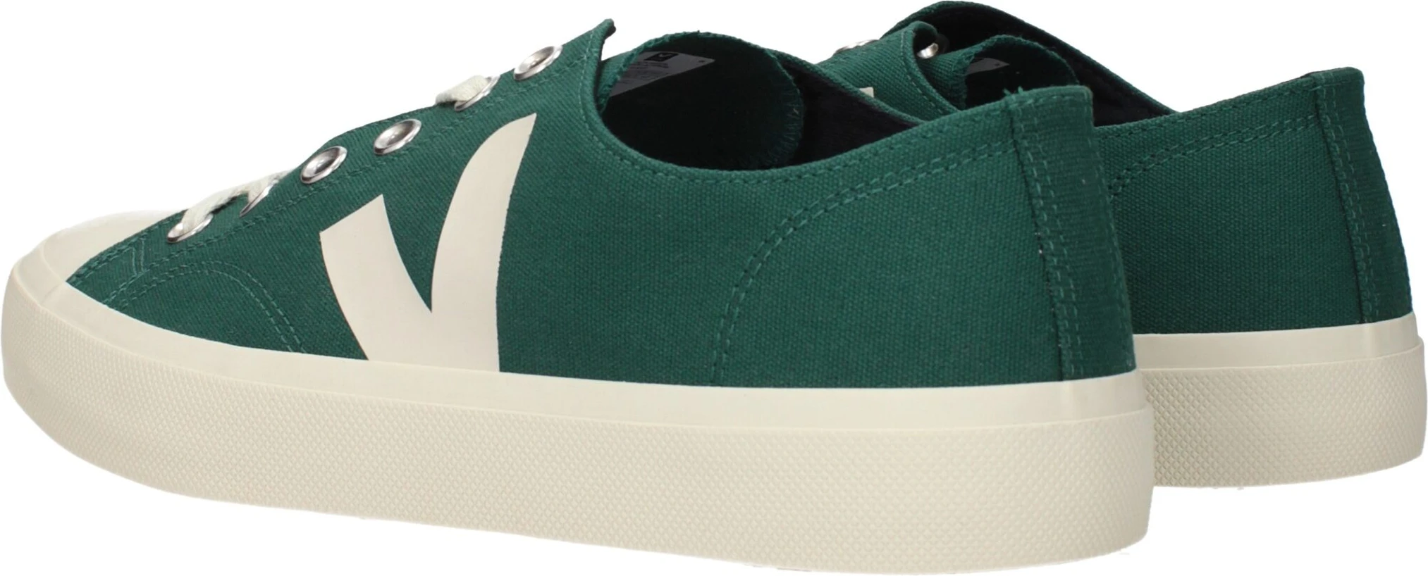 Зелёные низкие кроссовки из ткани Veja