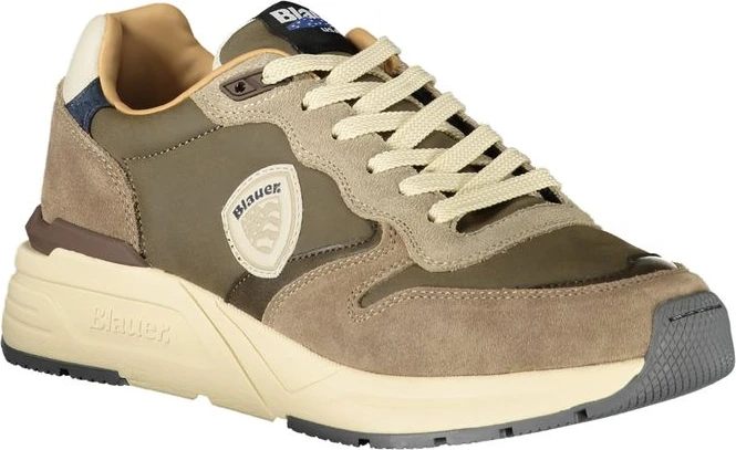Кроссовки Blauer Серые кожаные мужские