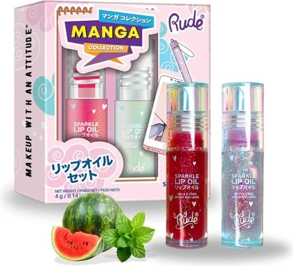 Масляный дуэт для губ Rude Cosmetics Коллекция Манга Блеск