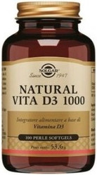 Добавка Solgar Natural Vita D3 1000 для здоровья костей и суставов