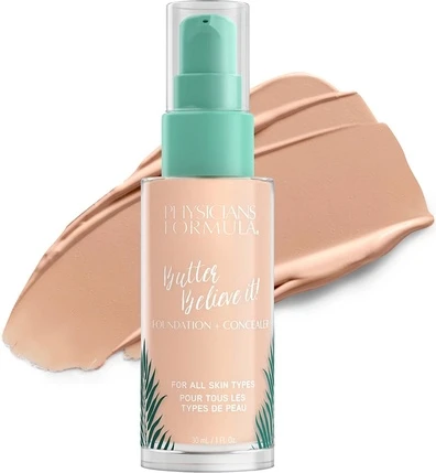Тональное средство Physicians Formula Murumuru Butter Believe It! Foundation + Concealer с маслом для сияющего блеска Light