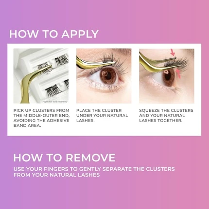 Накладные ресницы Impress Lash Clusters Классический Натуральный