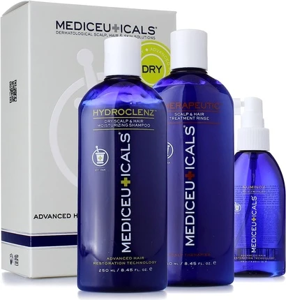 Набор для ухода за волосами Mediceuticals Advanced Hair Restoration Kit для сухих и истонченных волос, комплект из 3 предметов