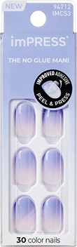 Artificial Nails Kiss The Sky Kiss Impress Color Nails
