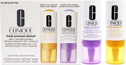 Сыворотка Clinique Fresh Pressed Clinical Daily & Overnight Boosters с чистым витамином С 10% + А (Ретинол)