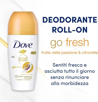 Deodorant Antiperspirant Dove Advanced Care Passion Fruit