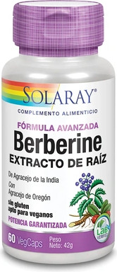 Solaray Berberine 60 Вегетарианских Капсул Улучшенная Формула