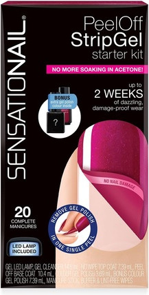 Гель-лак Sensationail Sensationail Peel-Off Strip Gel Starter Kit Raspberry Wine
